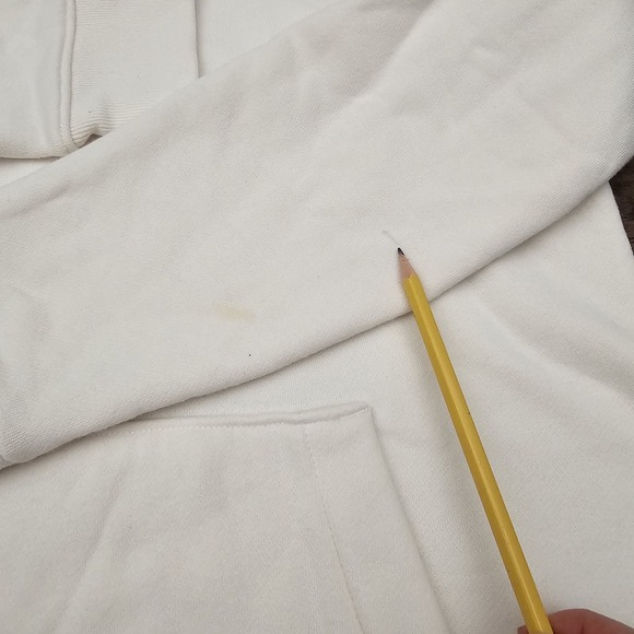 Hollister Womens XS White Pullover Hoodie Drawstring Preppy Surf Beach - Picture 9 of 9